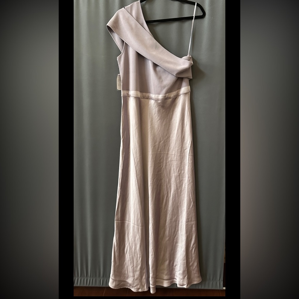 Ted Baker Ivena Mixed MediaOne-Shoulder Dress,TB6=USA14,new,Lilac,viscose blend - Picture 4 of 10